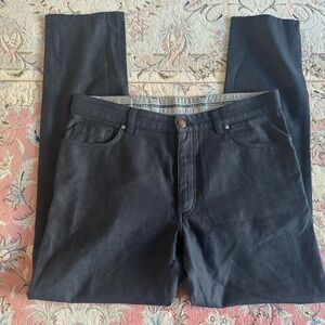 Ermenegildo Zegna Dark Wash Wool-Cotton Trousers – Size 36 – Made in Romania